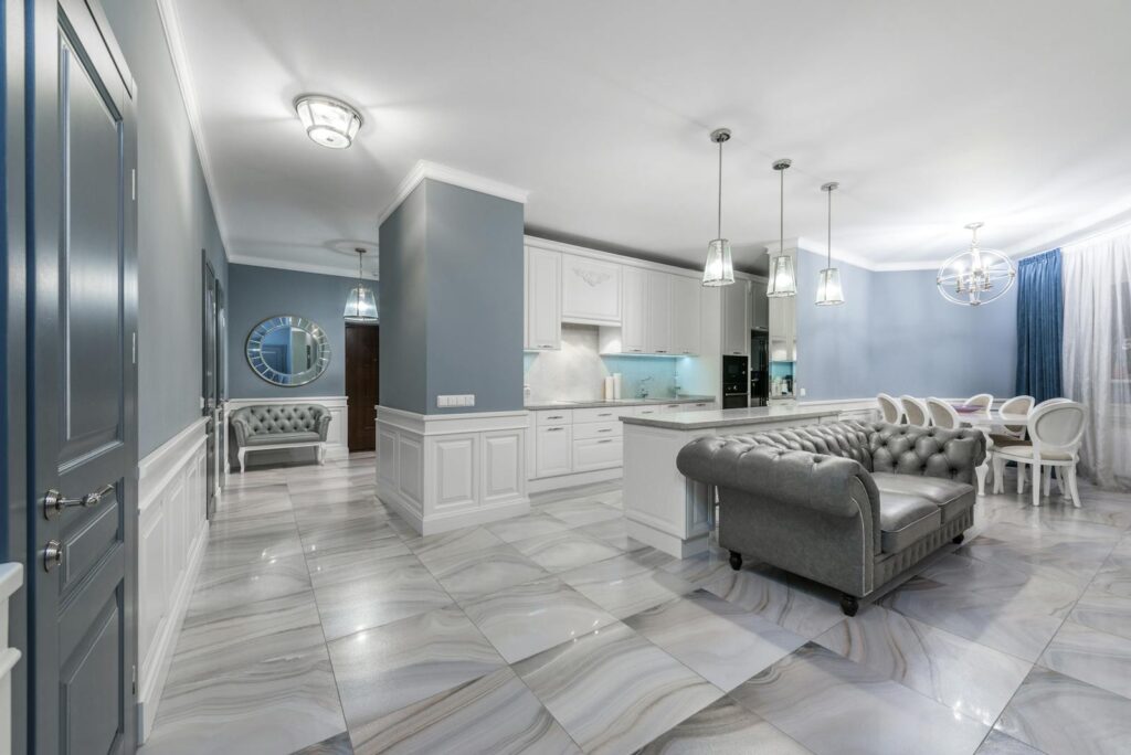 Kitchen floor in Calgary ater professional tile and grout cleaning